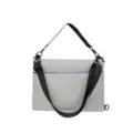 Simple color-block 14-inch laptop shoulder bag large capacity commuting casual messenger bag - S / Gray