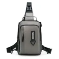Bolso de pecho impermeable para hombre bandolera multifuncional gris para exteriores - Verde Militar