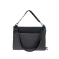 Sac bandoulière noir à motif quadrillé, sac de transport léger et pratique avec sangle réglable. - S / Noir