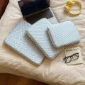 Minimalist aesthetic laptop sleeve case for 11 14 15.6 inch tablet and notebook storage - 21.5*27.5*2.5cm / Blue