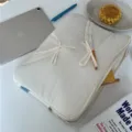 Ästhetische weiße gepolsterte Laptoptasche 13 Zoll mit süßen Schleifen, weiche Schutzhülle. - 11寸(竖款) / Weiß