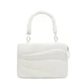 White quilted laptop bag lightweight cloud handbag commuter shoulder bag for iPad use - 14" / Off White