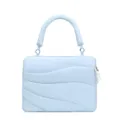Light blue puffy laptop bag, quilted cloud handbag with handle for office and daily commute. - 14" / Sky Blue