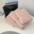 Süße rosa Blumen gesteppte Laptoptasche 13 Zoll Tablet Hülle ästhetische Schutzhülle Tasche - 11 Zoll / Rosa
