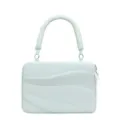 Light green cloud laptop bag, cute puffy handle commuter handbag for women, shockproof tablet case - 14" / Light Green