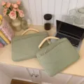 Waterproof shockproof laptop sleeve case with comfortable handle and stylish wavy design for daily use. - 15-16 Inch / Green