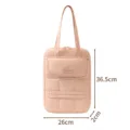 Borsa per laptop trapuntata rosa da 15 pollici con tasca frontale e manici, elegante. - Rosa