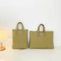 Korean quilted space cotton laptop handbag for 11 13 inch tablet and notebook storage - 11寸(竖款) / Matcha Green