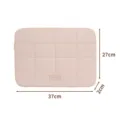 Minimalistische gesteppte rosa Laptoptasche Hülle für 14 15,6 Zoll Notebook Computer. - 15,6 Zoll / Rosa