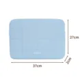 Hellblaue gesteppte Laptoptasche 37x27cm gepolsterte Notebooktasche Schutzhülle für 15.6 Zoll - 15,6 Zoll / Blau