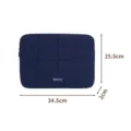 Minimalistische dunkelblaue gesteppte Laptoptasche, geeignet für 14 bis 15.6 Zoll Notebook. - 14 Zoll / Marineblau