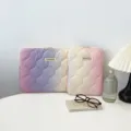 Cute gradient quilted laptop sleeve, aesthetic tie-dye tablet pouch for 11 to 14 inch devices. - 11" / Purple