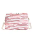 Fluffy pink tiger stripe tablet sleeve cute plush laptop bag soft crossbody shoulder bags - L / Pink
