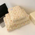 Gesteppte Laptoptasche vintage Blumenmuster Computerhülle Tasche für 13 15 Zoll Tablet. - 11 Zoll / Floral