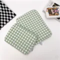 Green checkered laptop sleeve cute aesthetic padded tablet bag shockproof sleeve for 11 and 14 inch. - 11" / Green