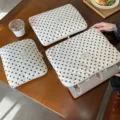 Polka dot laptop sleeve set, cute protective tablet storage bag for 11 inch and 14 inch devices. - Small 28*22*2cm / White Polka Dot