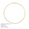 Collier chaîne serpent plate en acier inoxydable doré largeur 3mm longueur 45cm style chic - Largeur 3mm Longueur 40cm (YX33103) / Or