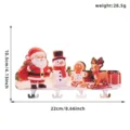 Christmas wooden key hook decorative cartoon Santa wall hanger with four hooks nice. - Christmas Characters Group Photo Wooden Hook With Adhesive Fastener Set