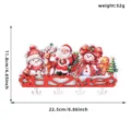 Christmas wooden key holder wall mount cartoon Santa Claus snowman hooks for holiday home decor. - Christmas HOME Wall Hanging Style A (Includes 1 Pair of Fasteners)