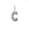Ciondolo lettera C gonfio argento in acciaio inossidabile gioielli DIY moda collana charm - Lettera C / Argento