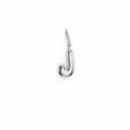 Ciondolo con lettera J argentata bombata accessorio di fascino in metallo minimalista - Lettera J / Argento