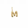 Ciondolo Lettera M Oro Collana In Acciaio Inossidabile Moda Accessorio Fascino Chic - Lettera M / Oro