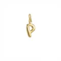 Pendente lettera P in oro collana minimalista gioielli fai da te acciaio inossidabile ciondolo - Lettera P / Oro