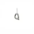 Ciondolo lettera q in argento minimalista, charm di gioielli alla moda per collane. - Lettera Q / Argento