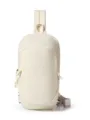 Beige outdoor sling chest bag, stylish casual crossbody sports backpack for travel and cycling. - Off White