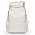 Mochila blanca minimalista, bolso escolar de color liso para uso diario y estudiantes. - Blanco Roto