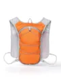 Orange running vest backpack, lightweight breathable mesh marathon cycling hiking pack. - Orange