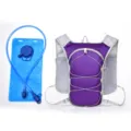 Lightweight running hydration vest backpack with water bladder for outdoor marathon sports. - Purple with Water Bag