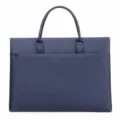 Borsa da lavoro uomo blu scuro per laptop, elegante valigetta minimalista con doppi manici. - Blu