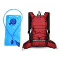 Red outdoor cycling backpack with hydration bladder for hiking, camping, and sports gear. - Red with 2L Water Bag