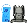 Waterproof tactical outdoor sports backpack with hydration bladder for hiking camping cycling. - Gray with 2L Water Bag