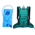 Water-resistant outdoor sports cycling backpack with 2L hydration bladder for hiking. - Green with 2L Water Bag
