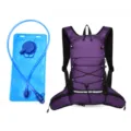 Multifunctional outdoor sports hydration backpack with water bladder for hiking cycling 2L - Purple with 2L Water Bag