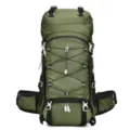 Green large capacity outdoor hiking backpack, lightweight waterproof mountaineering dual-shoulder bag. - 46L / Army Green
