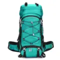 Large capacity outdoor mountaineering backpack, turquoise hiking travel rucksack for men and women - 46L / Green