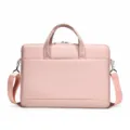 Borsa per laptop rosa da uomo e donna, leggera borsa a tracolla per affari e lavoro. - Taglia S / Rosa