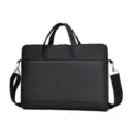 Borsa per laptop nera con tracolla regolabile, resistente ventiquattrore da lavoro per ufficio. - Taglia S / Nero