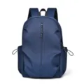 Casual blue backpack large capacity lightweight school daypack daily commuting travel bag - Blue