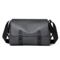 Bolso mensajero impermeable para hombre bolso cruzado casual vintage de hombro - L / Gris