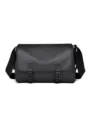Bolso Mensajero Negro para Hombre Casual Bandolera Estilo Workwear Ligero Bolsos de Hombro - S / Negro