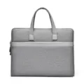 Graue minimalistische Laptoptasche Business Aktentasche Stoff Computertasche mit Griffen - Grau