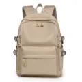 Minimalistiki beige casual sakidio platis megali xoritikotita gia to scholeio eikona - Χακί