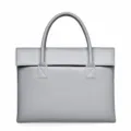 Borsa da lavoro grigia da uomo e donna, borsa porta PC minimalista tinta unita elegante - Grigio