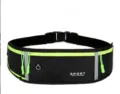 Sac banane de sport imperméable pour homme et femme, ceinture de course avec bande réfléchissante. - Sac banane / Noir