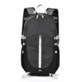 Black grid outdoor hiking backpack 25l lightweight sports travel daypack for men and women - Black