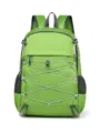 Lightweight Foldable Backpack Bright Green Travel Daypack with Elastic Bungee Cords - Light Green